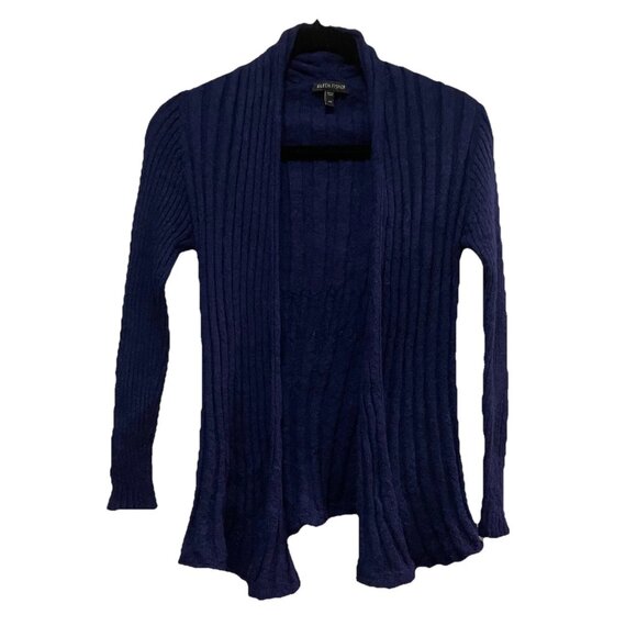 EILEEN FISHER Blue 100% Baby Alpaca Open Cardigan Sz XS - Picture 1 of 6